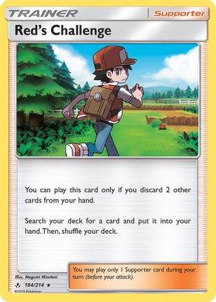 Red's Challenge 184 - Reverse Holofoil SM Unbroken Bonds - Holo Rare