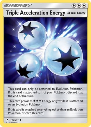 Triple Acceleration Energy 190 - Reverse Holofoil SM Unbroken Bonds - Uncommon