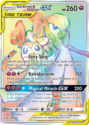Gardevoir & Sylveon GX (Secret) - Holofoil SM Unbroken Bonds - Secret Rare