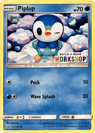 Piplup (Build-A-Bear Workshop Exclusive) 032/156 Miscellaneous Cards & Products - Promo