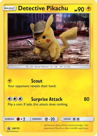 Detective Pikachu - SM170 - Holofoil SM Promos - Promo