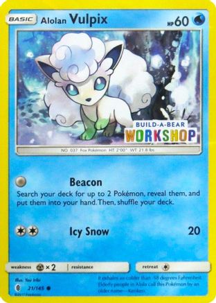 Alolan Vulpix (Build-A-Bear Workshop Exclusive) 021/145 Miscellaneous Cards & Products - Promo