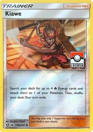 Kiawe (Pokemon League) 116a/147 - Reverse Holofoil League & Championship Cards - Promo