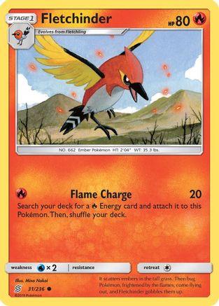 Fletchinder 031/236 - Reverse Holofoil SM Unified Minds - Common