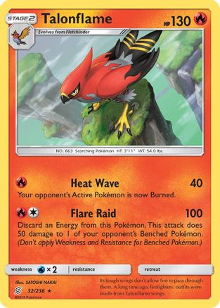 Talonflame - Reverse Holofoil SM Unified Minds - Rare