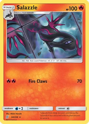 Salazzle (34) - Reverse Holofoil SM Unified Minds - Rare