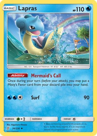 Lapras 036 SM Unified Minds - Uncommon