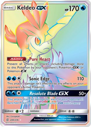 Keldeo GX (Secret) - Holofoil SM Unified Minds - Secret Rare