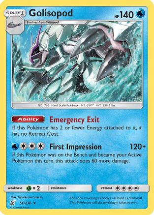 Golisopod/236 - Holofoil SM Unified Minds - Holo Rare