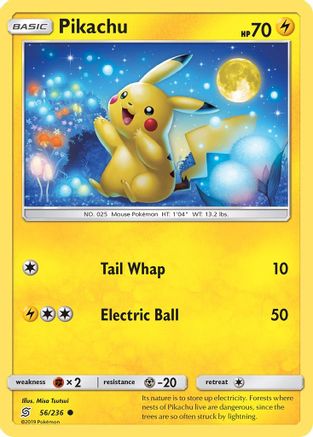 Pikachu (56) (56) 056 - Reverse Holofoil SM Unified Minds - Common