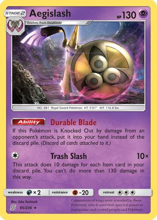 Aegislash - Holofoil SM Unified Minds - Holo Rare