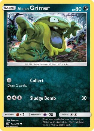 Alolan Grimer 127 - Reverse Holofoil SM Unified Minds - Common
