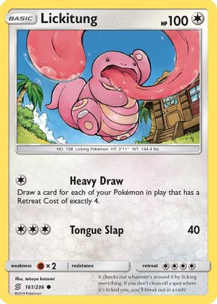 Lickitung 161 - Reverse Holofoil SM Unified Minds - Common