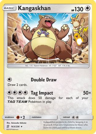 Kangaskhan 163 - Holofoil SM Unified Minds - Holo Rare