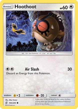Hoothoot 165 - Reverse Holofoil SM Unified Minds - Common