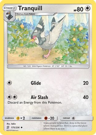 Tranquill 175/236 - Reverse Holofoil SM Unified Minds - Uncommon