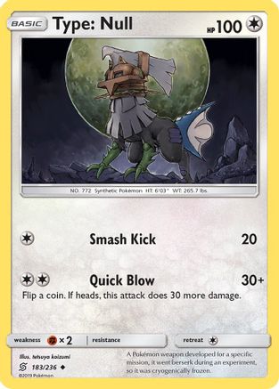 Type: Null 183 - Reverse Holofoil SM Unified Minds - Uncommon