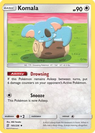 Komala 185 - Reverse Holofoil SM Unified Minds - Uncommon