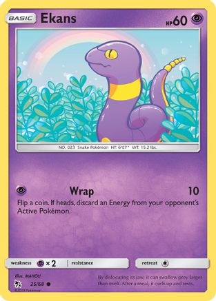 Ekans (25) (25) 025 - Reverse Holofoil Hidden Fates - Common