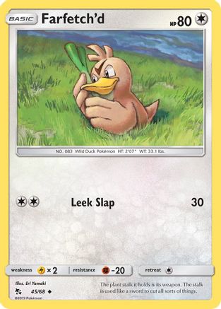 Farfetch'd 045 - Reverse Holofoil Hidden Fates - Uncommon