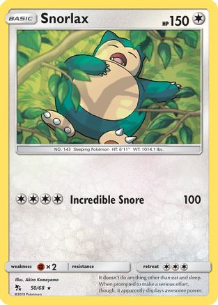 Snorlax 050 - Reverse Holofoil Hidden Fates - Rare