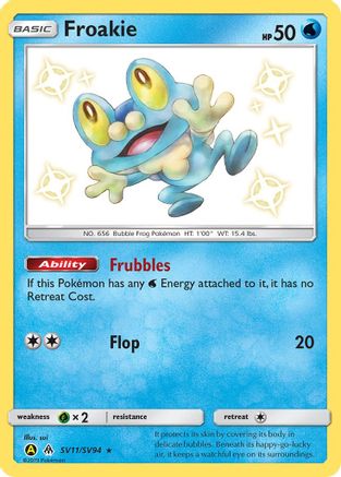 Froakie SV11 - Holofoil Hidden Fates Shiny Vault - Shiny Holo Rare