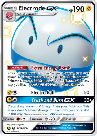 Electrode GX SV57 - Holofoil Hidden Fates Shiny Vault - Shiny Holo Rare