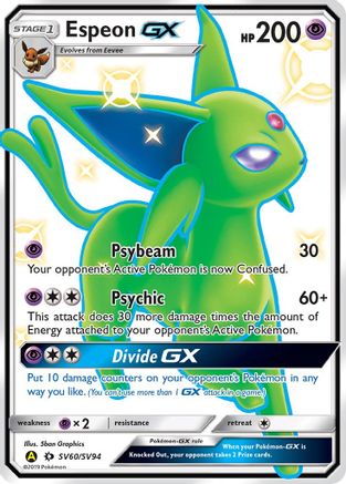 Espeon GX - Holofoil Hidden Fates Shiny Vault - Shiny Holo Rare