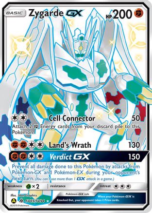 Zygarde GX SV65 - Holofoil Hidden Fates Shiny Vault - Shiny Holo Rare