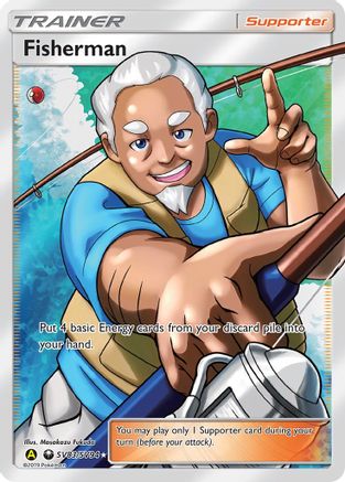 Fisherman SV83 - Holofoil Hidden Fates Shiny Vault - Shiny Holo Rare