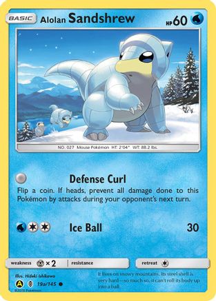 Alolan Sandshrew - 19a/145/145 - Holofoil Alternate Art Promos - Promo