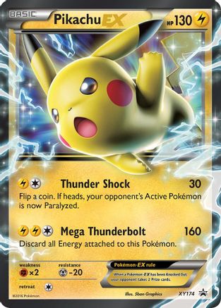 Pikachu EX - XY174 - Holofoil Jumbo Cards - Promo
