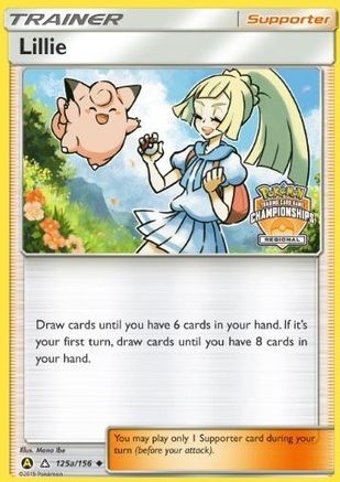 Lillie - 125a/156 (Regional Championships)/156 - Reverse Holofoil League & Championship Cards - Promo