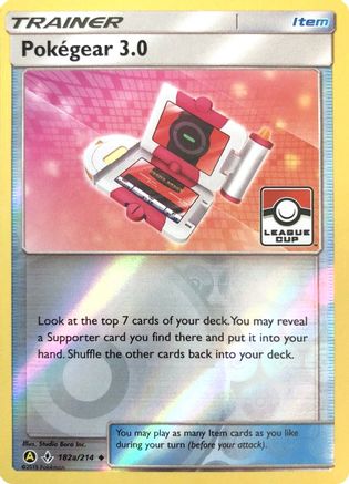 Pokegear 3.0 (League Cup) 182a/214 - Reverse Holofoil League & Championship Cards - Promo