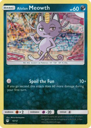 Alolan Meowth - 10/12/12 - Holofoil McDonalds Promos 2019 - Promo