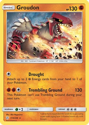 Groudon 113 SM Cosmic Eclipse - Rare