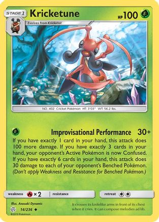 Kricketune/236 - Reverse Holofoil SM Cosmic Eclipse - Uncommon