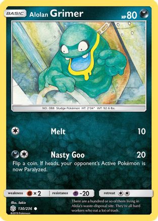 Alolan Grimer 130/236 SM Cosmic Eclipse - Common