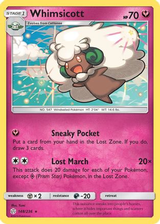 Whimsicott 148 SM Cosmic Eclipse - Rare