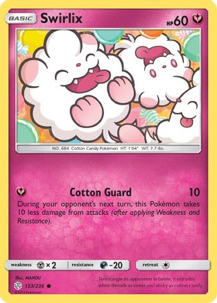Swirlix 153 - Reverse Holofoil SM Cosmic Eclipse - Common