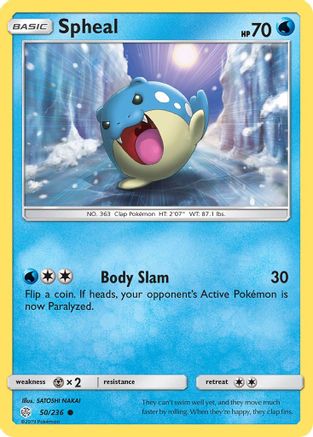 Spheal 050/236 - Reverse Holofoil SM Cosmic Eclipse - Common