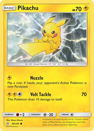 Pikachu 066 SM Cosmic Eclipse - Common