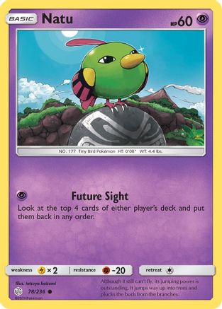 Natu 078 - Reverse Holofoil SM Cosmic Eclipse - Common