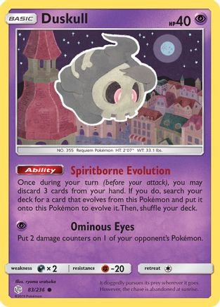 Duskull 083 SM Cosmic Eclipse - Common