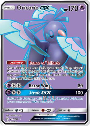 Oricorio GX (Full Art) - Holofoil SM Cosmic Eclipse - Ultra Rare