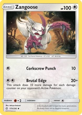 Zangoose SM Cosmic Eclipse - Uncommon