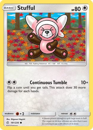 Stufful 181 - Reverse Holofoil SM Cosmic Eclipse - Common
