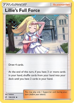 Lillie's Full Force 196 - Reverse Holofoil SM Cosmic Eclipse - Uncommon