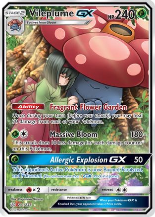 Vileplume GX (Full Art) - Holofoil SM Cosmic Eclipse - Ultra Rare