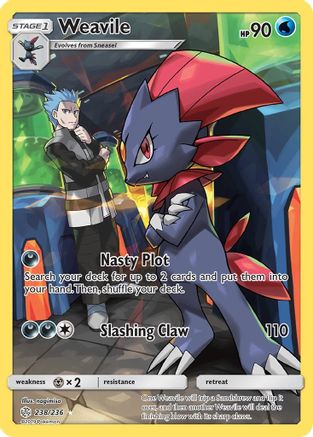 Weavile (Secret) 238 - Holofoil SM Cosmic Eclipse - Secret Rare